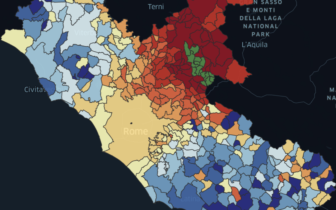 Patterns of visitors in Lazio region